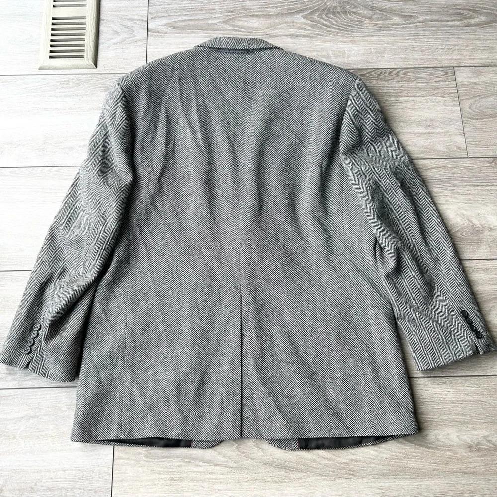 Land’s End Pure Wool Herringbone Tweed Blazer - Picture 13 of 16